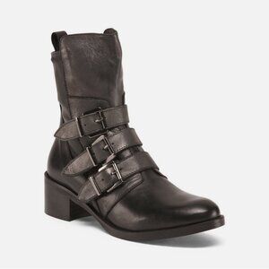 Stelle Monelle Leather Buckle Ankle Boot